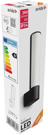 Avide Επιτοίχιο Φωτιστικό Εξωτερικού Χώρου Marseille Vertical LED 8W Λευκό 4000K IP54